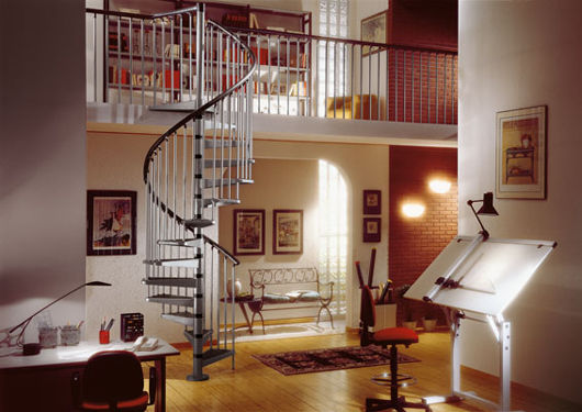 Gamia Metal Spiral stairs - silver grey