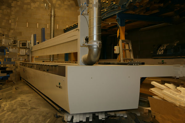 One of our latest machines in 2008 is this digitally controlled beam saw