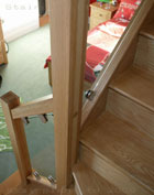 Vision Glass Balustrade on a Oak Staircase