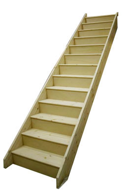 traditional straight staircase