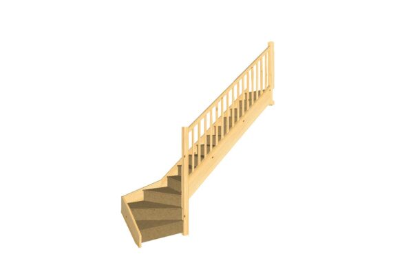 Bottom winder staircase right hand