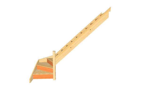 craftsmans pine bottom winder staircase