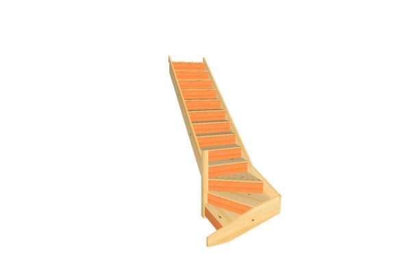 kite winder staircase pine timber