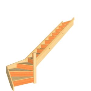 Timber winder staircase