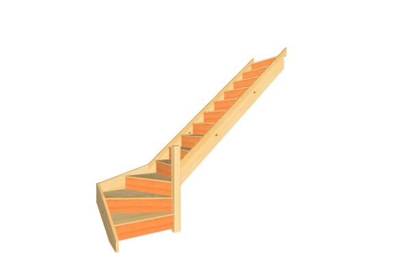 Timber winder staircase