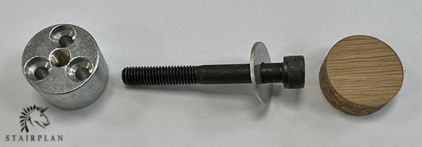 stelten handrail fixing kit oak plug
