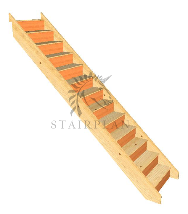13 riser straight flight of stairs