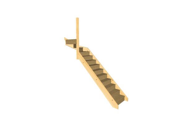 left turn winder staircase flight top