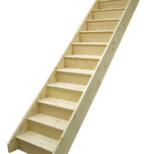 Pine straight staircase