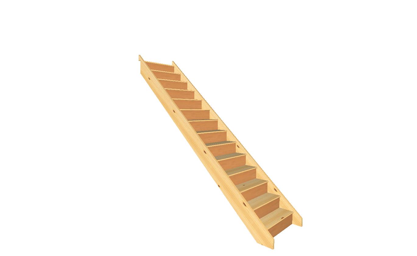 14 rise straight flight of stairs