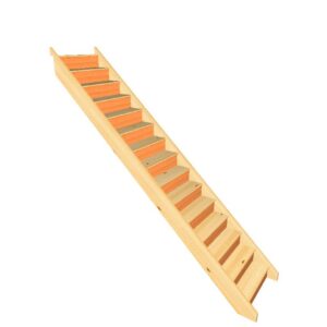 15 rise straight pine staircase