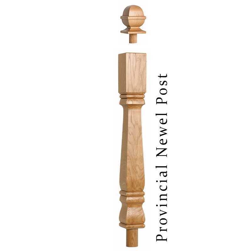 oak provincial newel post
