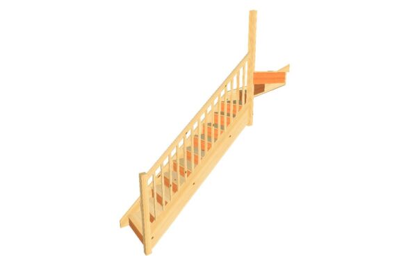 timber kite winder staircases with handrail