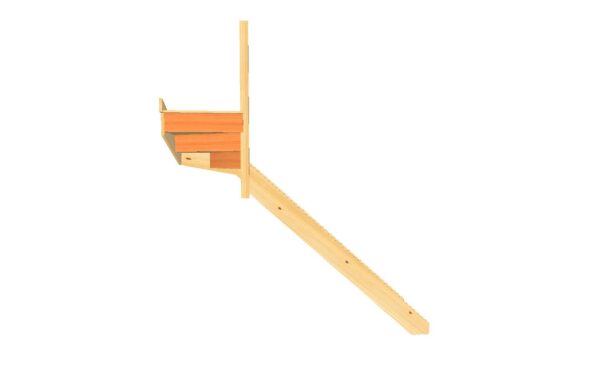 pine left turn top winder staircase
