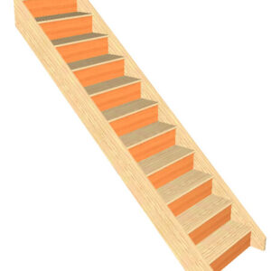 11 riser staircase in pine