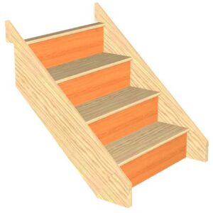 wooden staircase 4 steps