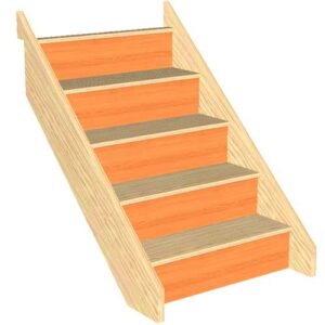 wooden staircases 5 steps