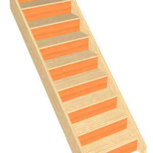 9 riser pine staircase