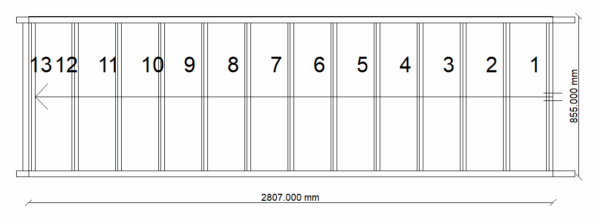 staircase 2700mm rise plan drawing