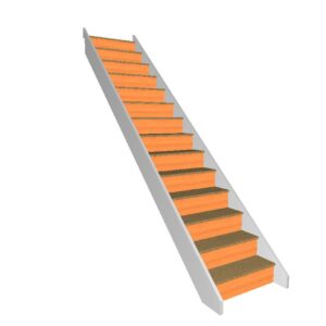 standard straight flight of stairs 2800mm rise 14 risers