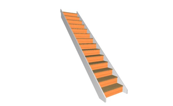 standard straight flight of stairs 2800mm rise 14 risers