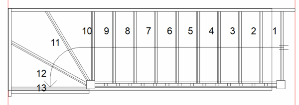 stair plan left hand winder
