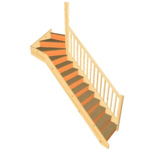 right turn winder flight of stairs top turn