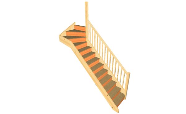 right turn winder flight of stairs top turn