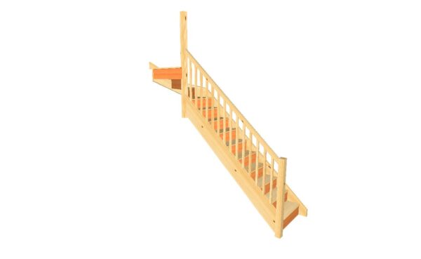 solid wooden staircases left turn uk