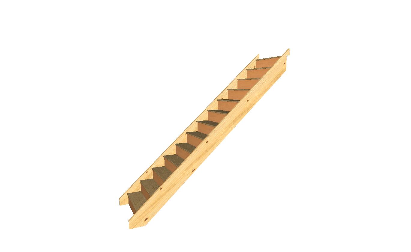 straight flight of stairs 13 riser