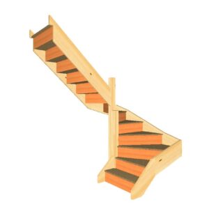 left turn double winder staircase